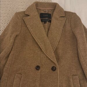 J. Crew Women's Camel Italian Boiled Wool Coat